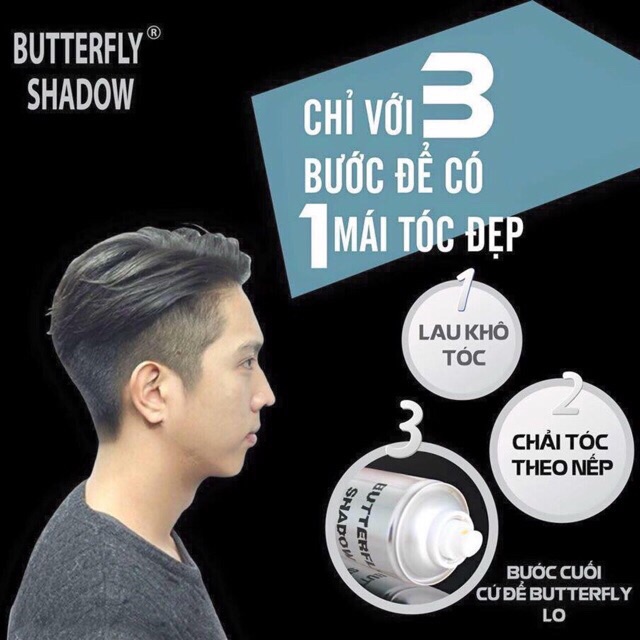 GÔM XỊT TẠO KIỂU TÓC CỨNG BUTTERFLY SHADOW SIZE DU LỊCH 150ml