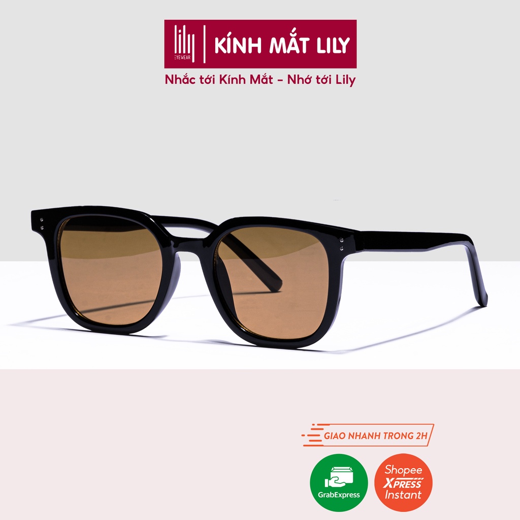 Kính mát nam nữ LILYEYEWEAR mắt vuông to chống UV400 chống bụi đi đường màu sắc thời trang hè kc320