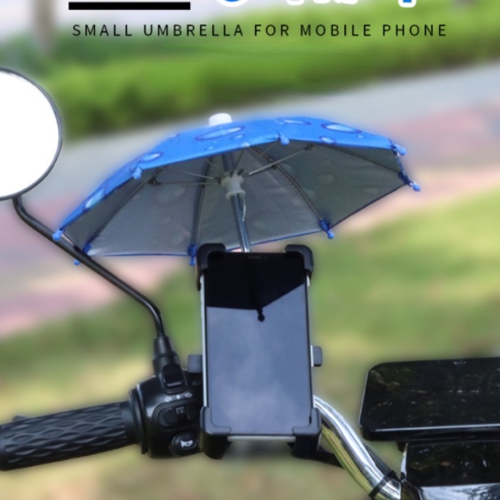 Dày Mini Umbrella Xe máy Giá đỡ điện thoại di động Ô không thấm nước