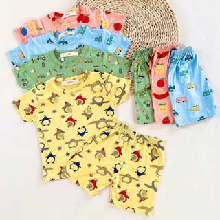 Đồ bộ cho bé trai và bé gái chất thun lạnh QATE200 từ 8kg đến 18kg [ Hàng Chuẩn Loại 1 ]