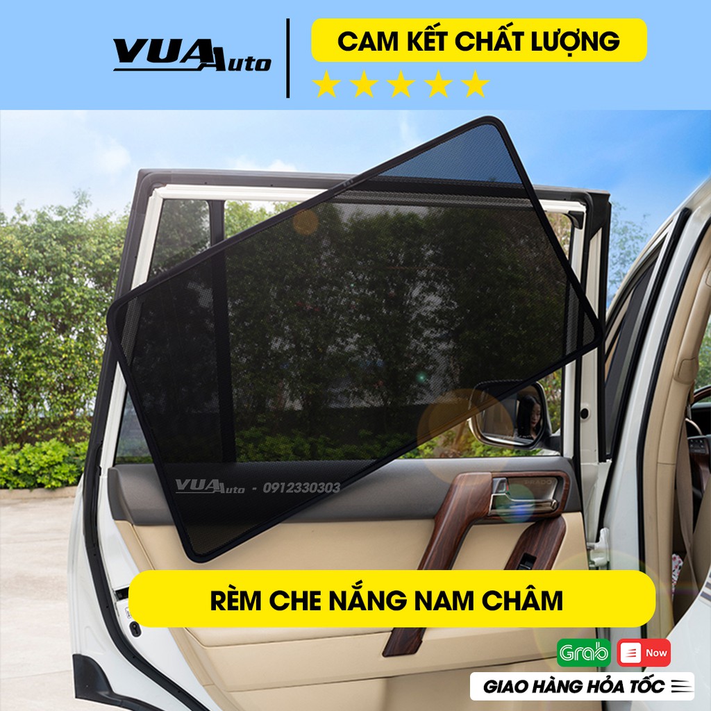 Rèm che nắng ô tô nam châm VuaAuto bộ 4 miếng che cửa ô tô tiện lợi chắn nắng chống chói cách nhiệt hiệu quả