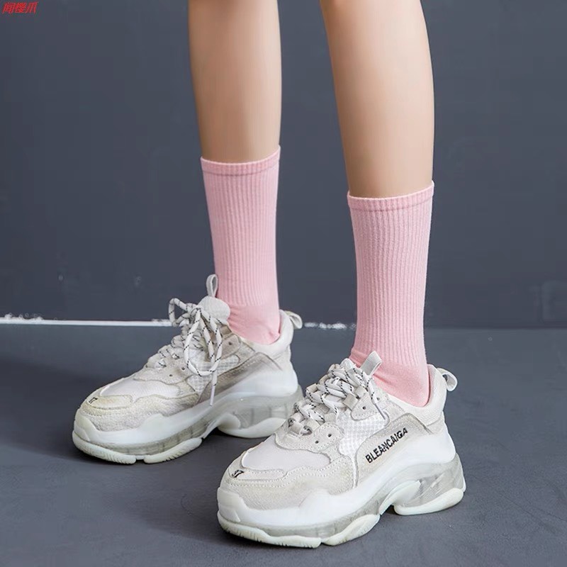Tất cổ cao nam nữ, tất nữ nam nhún chất liệu cotton mềm thoáng mát dễ phối đồ hot trend co giãn nhiều màu TAT24