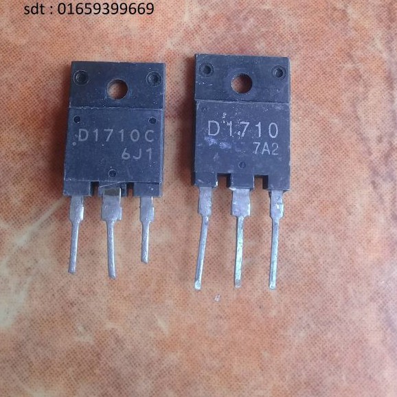 D1710 transistor, 1710 chịu dòng 900V 7A 45W NPN bóc máy