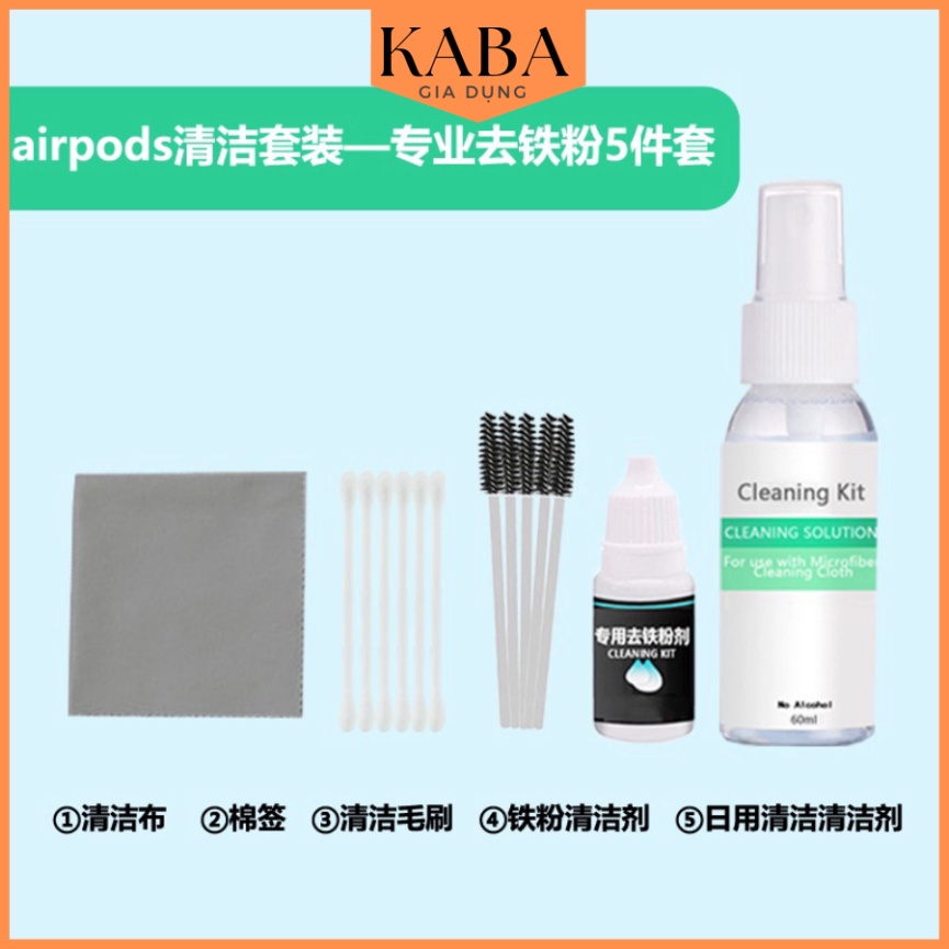 Dụng cụ vệ sinh airpods Bộ dung cụ làm sạch tai nghe chuyên dụng giúp dễ dàng làm sạch bụi bẩn KABA