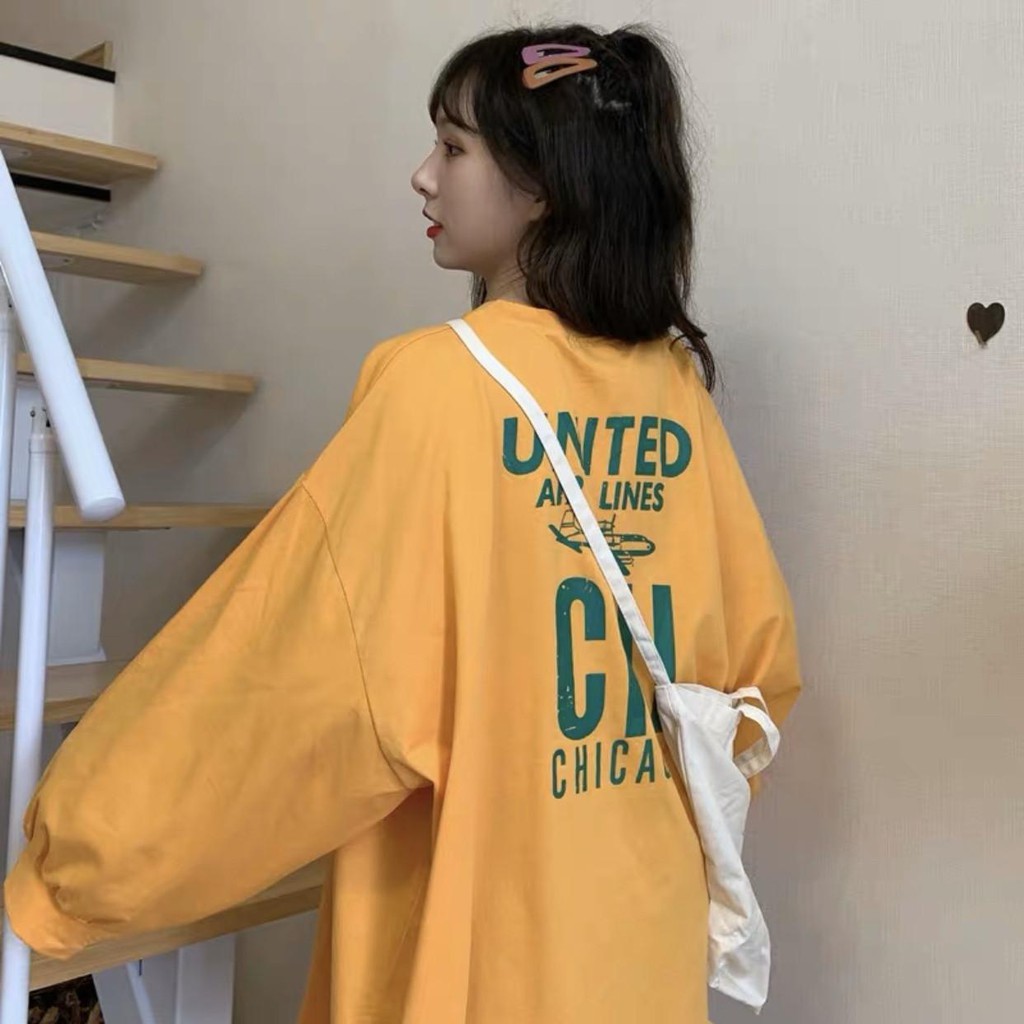 Áo thun dài tay form rộng unisex |in họa tiết dễ thương - Nhận mai - 30092020650