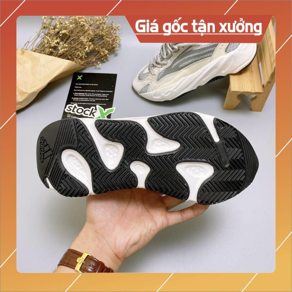 [Freeship+ Hàng Xịn] Giày Sneaker Nam Nữ Yz-700 STT Xám Trắng, Giày thể thao nam nữ cao cấp