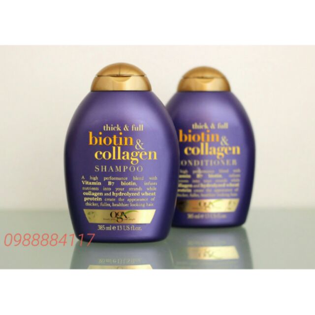 OGX CẶP GỘI VÀ XẢ BIOTIN & COLLAGEN 375ml