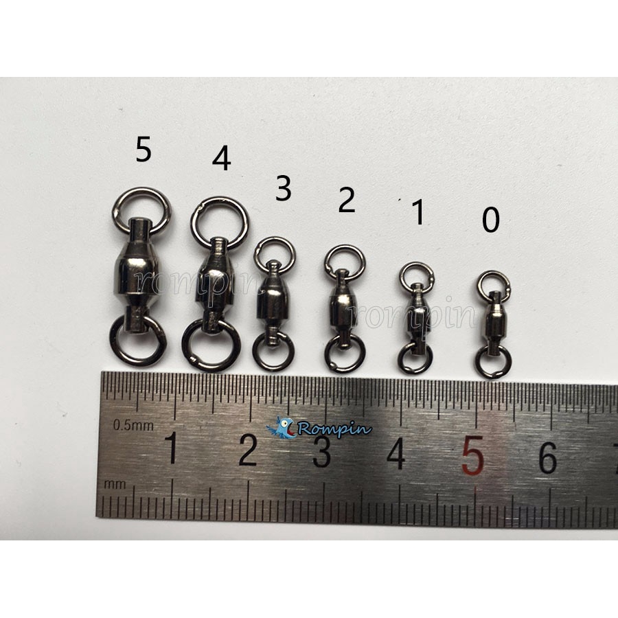 Set 10 Khóa Câu Cá Bằng Thép Không Gỉ Cỡ 0 / 1 / 2 / 3 / 4 / 5 #