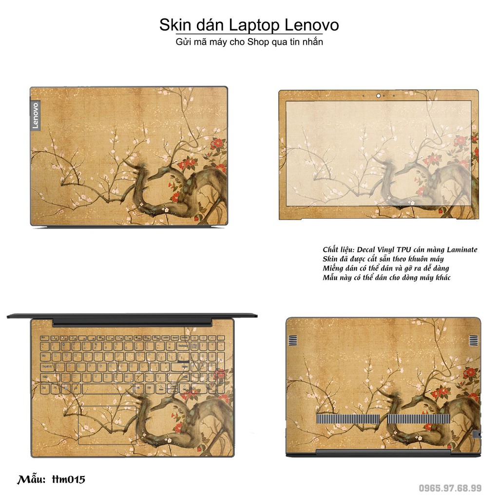 Skin dán Laptop Lenovo in hình Tranh thủy mặc (inbox mã máy cho Shop)