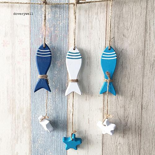 Dây hình gỗ treo trang trí phong cách địa trung hải