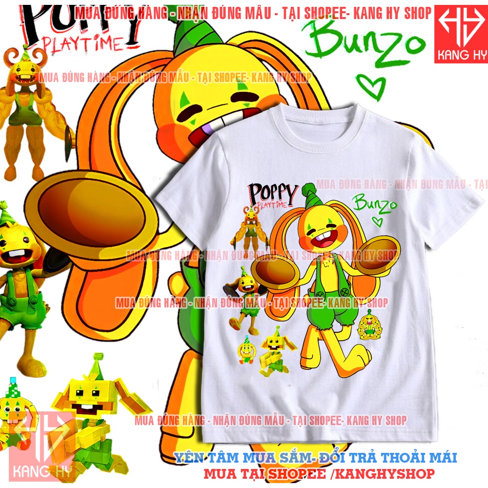 Áo Thun Thỏ Bunzo Bunny Poppy Playtime Chapter 2 Trẻ Em Vải Mềm Mát F312 Kanghyshop