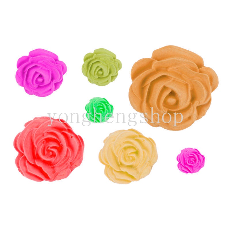 Khuôn Silicone Tạo Hình Hoa Hồng Nở 3D Trang Trí Bánh DIY