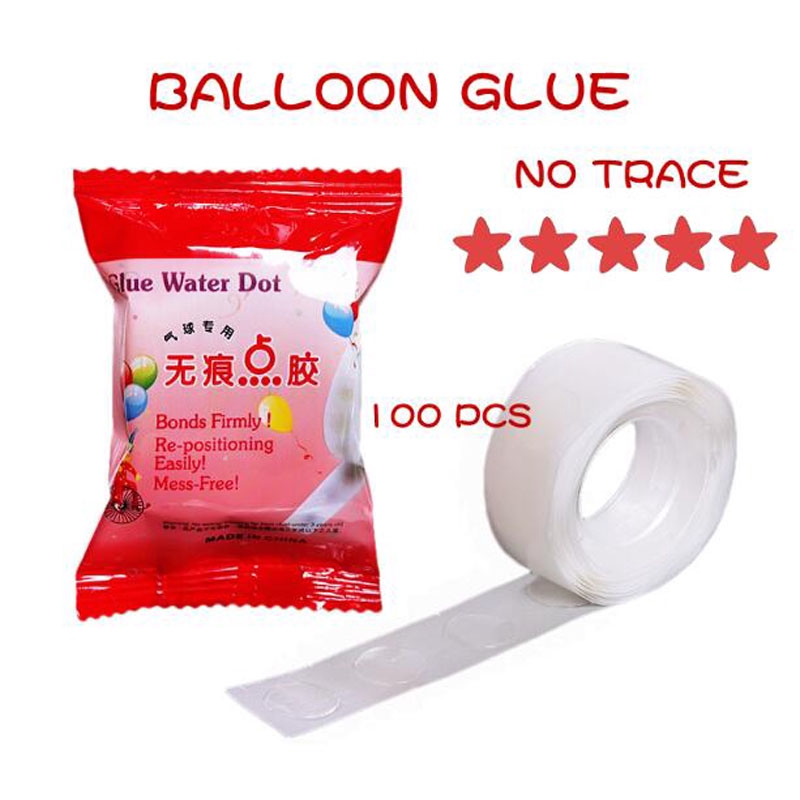100 bóng bay có keo chấm để gắn bóng lên trần/ dán tường thích hợp để trang trí tiệc
