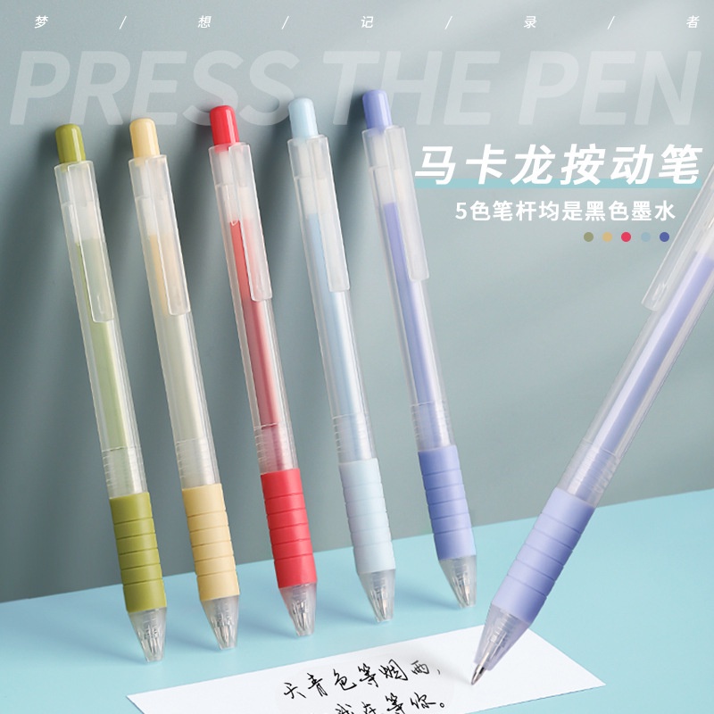 Bút bi mực đen nhiều màu sắc dễ thương ngòi 0.5mm