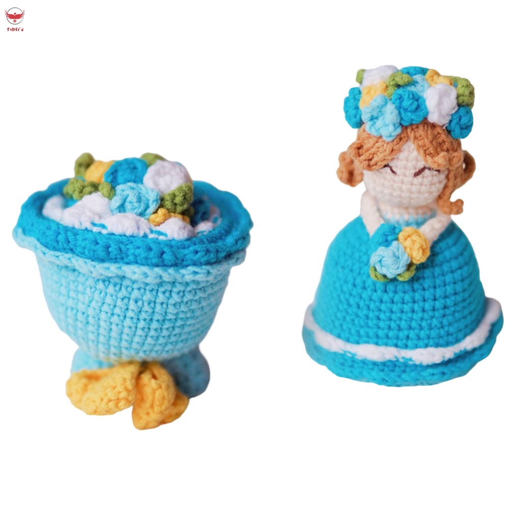 Búp Bê Đan Len Thủ Công Hình Cô Dâu Sáng Tạo DIY