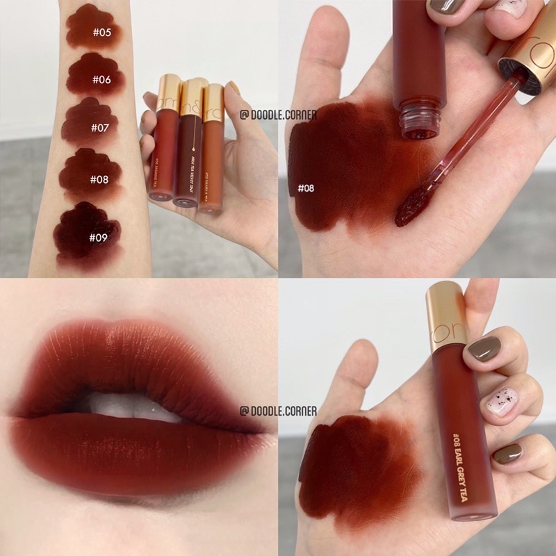 [Full Màu 01-09] Son kem lì Romand Milk Tea Velvet Tint (Có Sẵn)