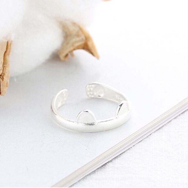 Nhẫn bạc 925 mèo cute