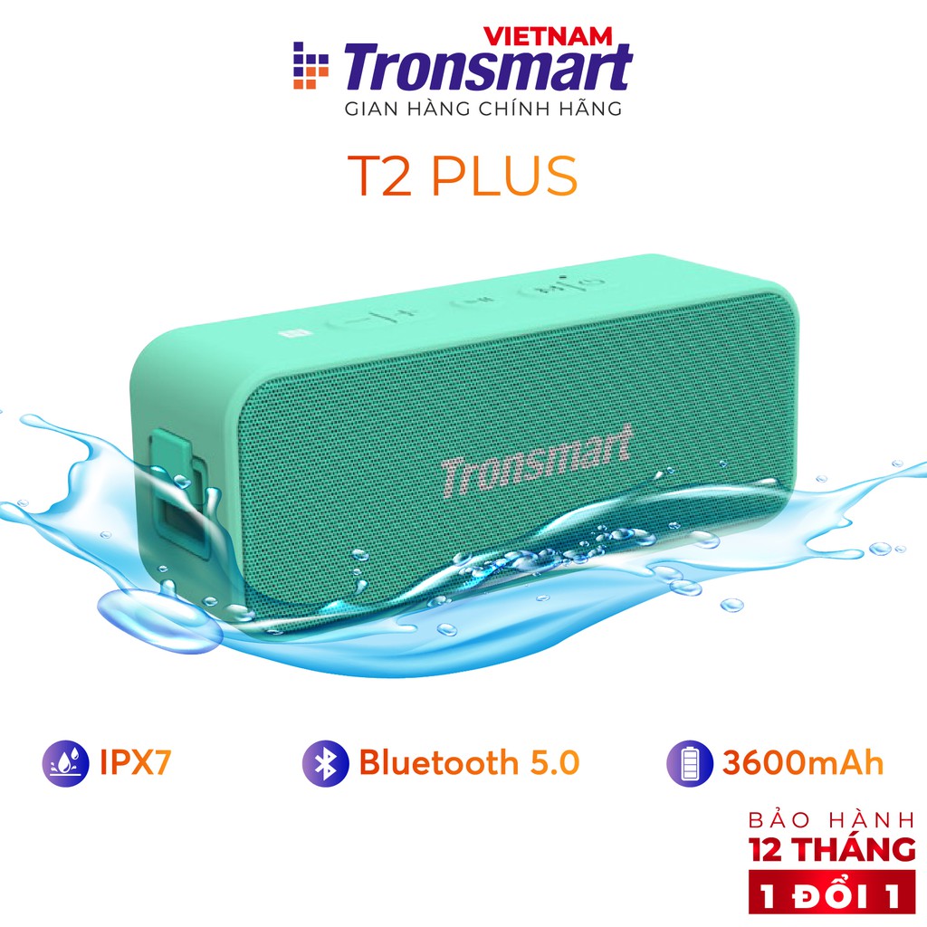 Loa Bluetooth 5.0 Tronsmart Element T2 Plus 20W Âm thanh vòm 360 - Hàng chính hãng - Bảo hành 12 tháng 1 đổi 1