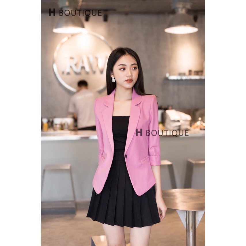Áo Vest Nữ công sở khoác ngoài cao cấp loại áo 1 cúc tay lỡ HOT 2021 | BigBuy360 - bigbuy360.vn