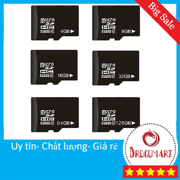 Thẻ nhớ 64G/32G/16G/8G/4G/2G - tốc độ cao chuyện dụng cho Camera IP wifi, Smartphone, loa đài, BH 2 năm 1 đổi1 đổi 1