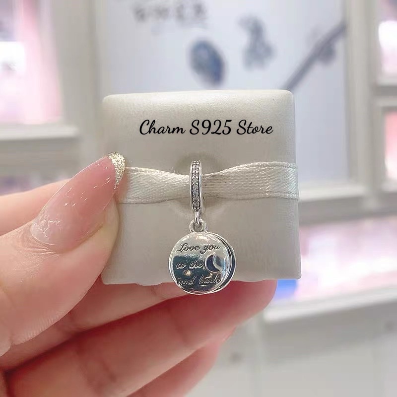 charm pan treo cây sao đính đá trắng bạc s925 cao cấp