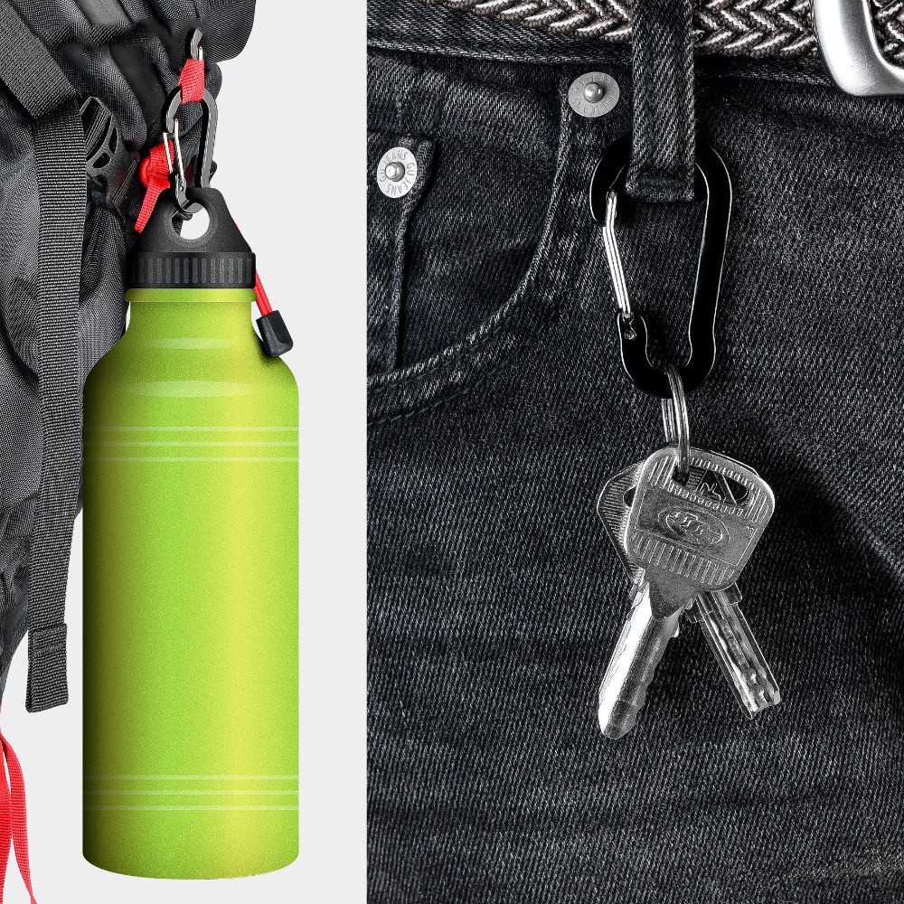 Set 5 móc khóa đa năng bằng hợp kim nhôm nhiều màu sắc tùy chọn thích hợp cho hoạt động ngoài trời