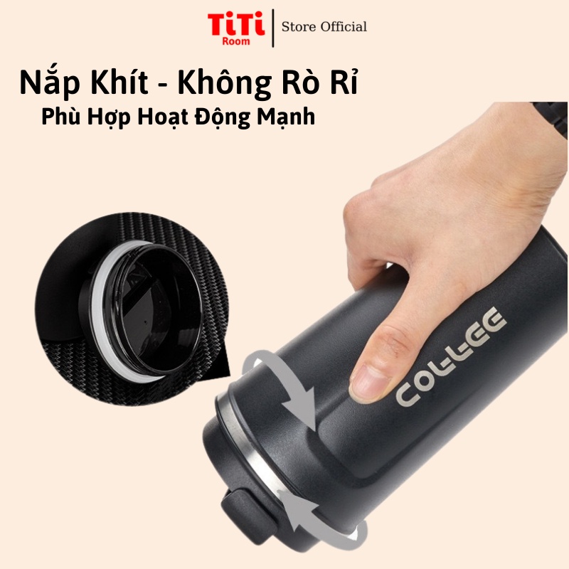 Ly cốc giữ nhiệt inox 304 chống tràn, bình giữ nhiệt coffee dung tích 380ml - 510ml cao cấp TiTiRoom