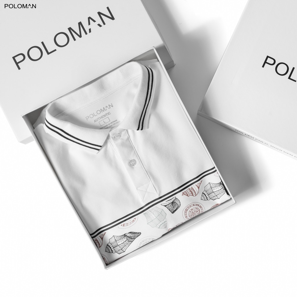 Áo Polo nam cổ bẻ COS in họa tiết vải cá sấu Cotton xuất xịn,chuẩn form,trẻ trung-năng động - POLOMAN | BigBuy360 - bigbuy360.vn