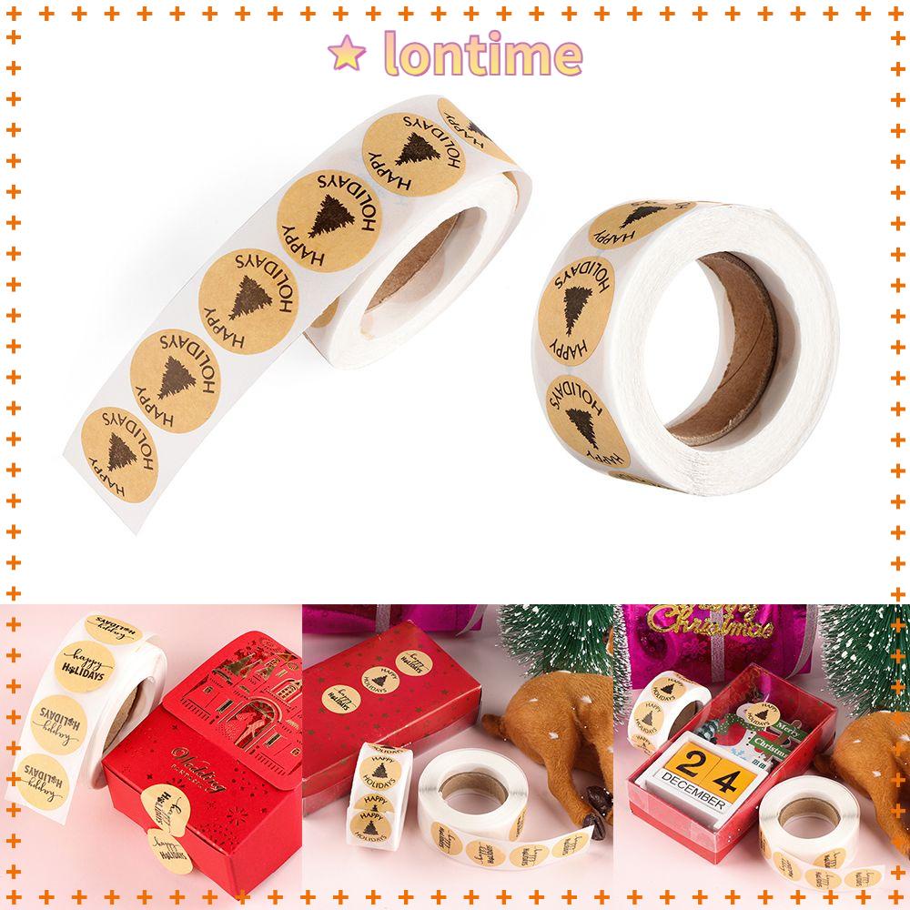 Bộ 500 nhãn dán hình cây thông trang trí quà tặng