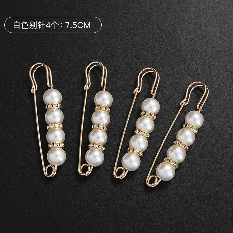 Ghim cài thắt lưng trang phục bằng kim loại đính ngọc trai thời trang cho nữ trâm ghim nhỏ