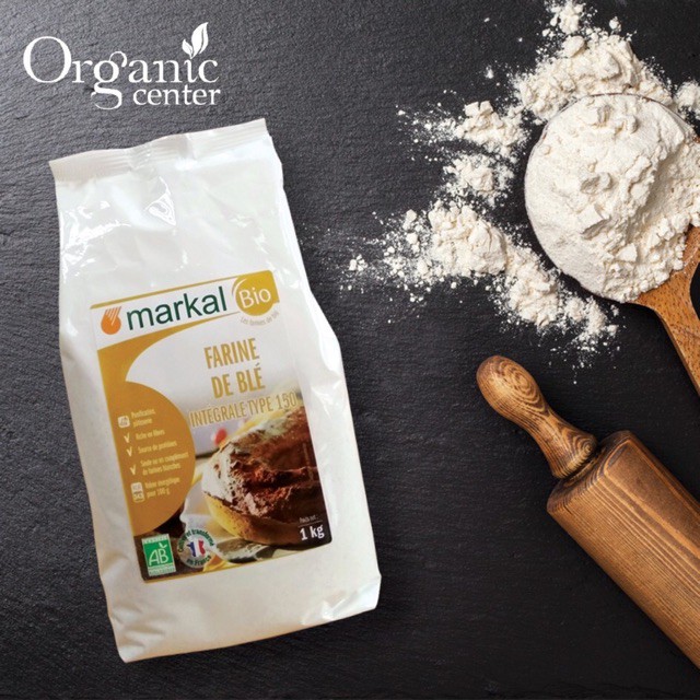 (HOT) Bột mì nguyên cám hữu cơ T150 Markal 1kg Hàng sẵn