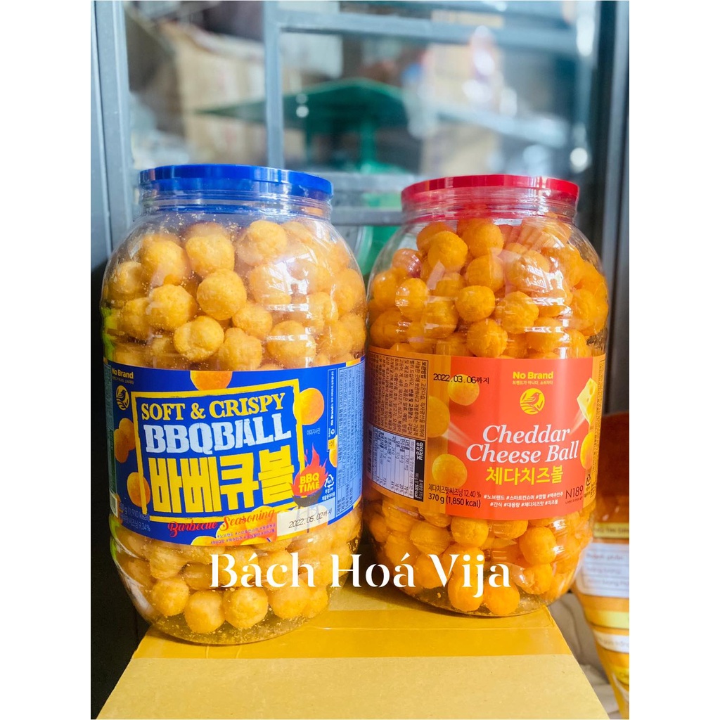 Snack Phô Mai Cheddar Chese Ball No Brand 370g Cheese/ Thịt Nướng