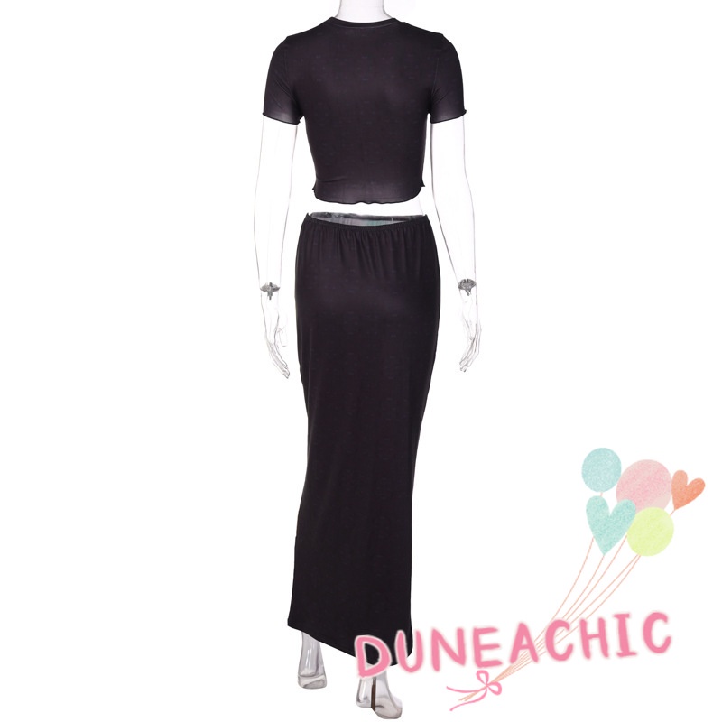 Set Áo Thun 2 Dây + Chân Váy Dài Thời Trang Nữ