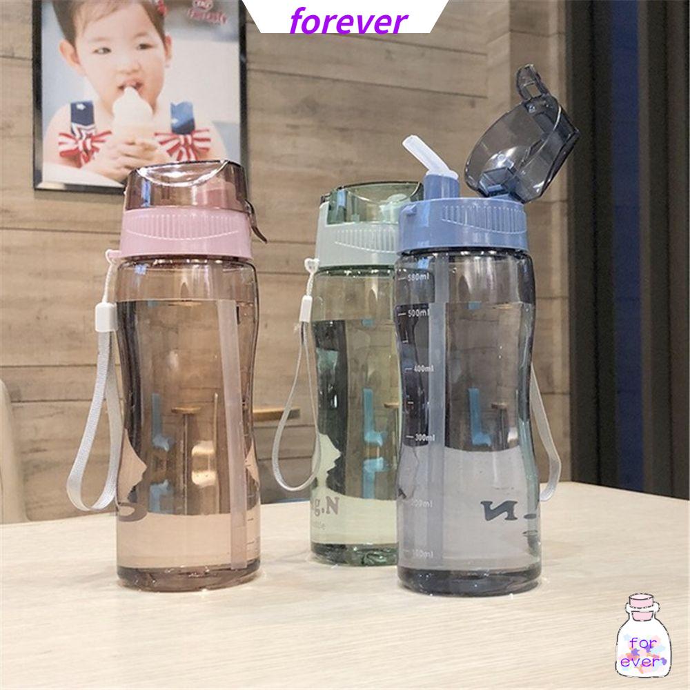 Bình Nước Trong Suốt Chống Tràn 580ML Phong Cách Thể Thao Tiện Dụng