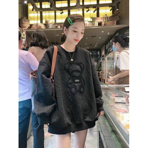 Áo Nỉ Hodie Gấu Thêu In Chữ Nổi Form Rộng Xoaistore.unisex | BigBuy360 - bigbuy360.vn