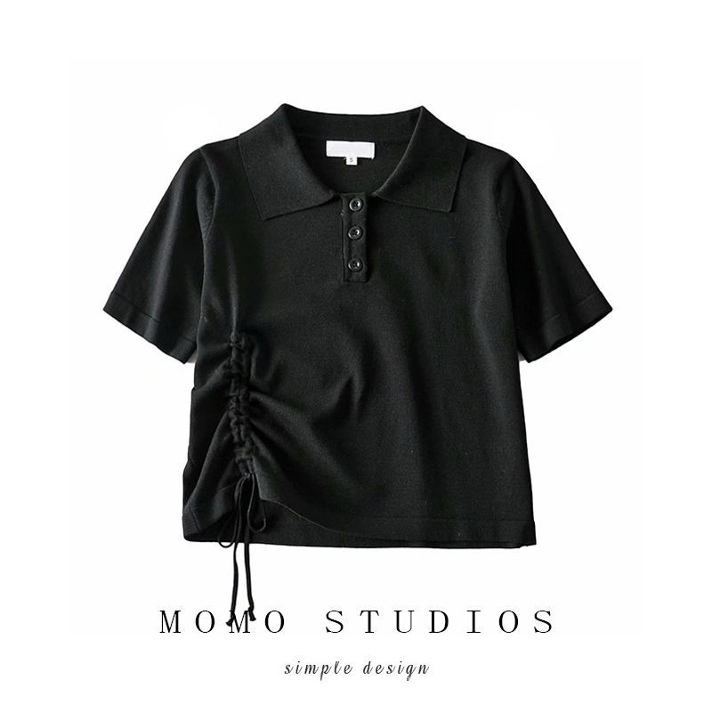 ❤️❤️Áo thun Polo tay ngắn lưng cao thiết kế dây rút thời trang mùa hè cho nữ | BigBuy360 - bigbuy360.vn
