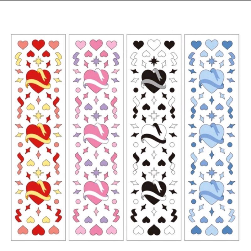 Sticker Trái Tim Tan Chảy Hologram Lấp Lánh - Hình Dán Trang Trí Toploader Phong Cách Hàn Quốc