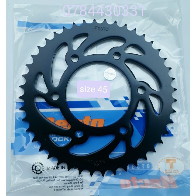 Dĩa Exciter 150 Recto, size 45,thái lan