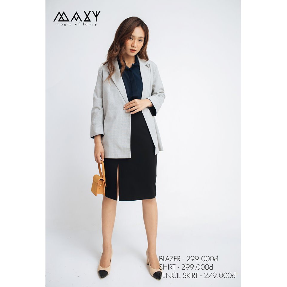 CHÂN VÁY BÚT CHÌ - PENCIL SKIRT -Chân váy chì có xẻ phía trước. | BigBuy360 - bigbuy360.vn