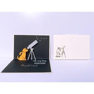 Con chó 1 - dog - thank you - thiệp 3d