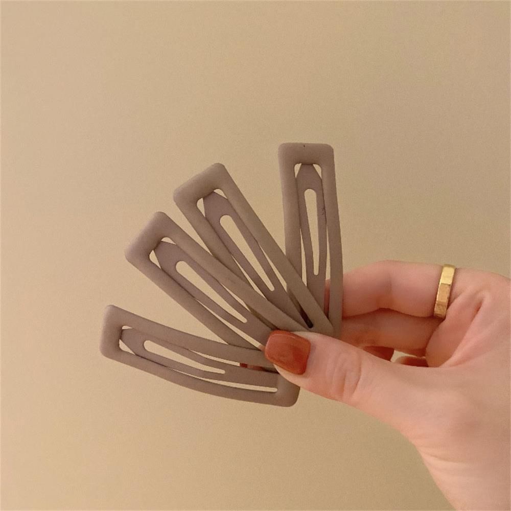 Kẹp tóc hình chữ nhật màu xám/ đen thời trang cho nữ