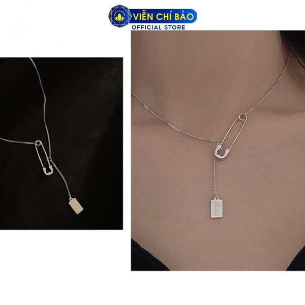Vòng cổ bạc nữ mặt kim băng dây chuyền chất liệu bạc 925 thời trang phụ kiện trang sức nữ Viễn Chí Bảo D000188X