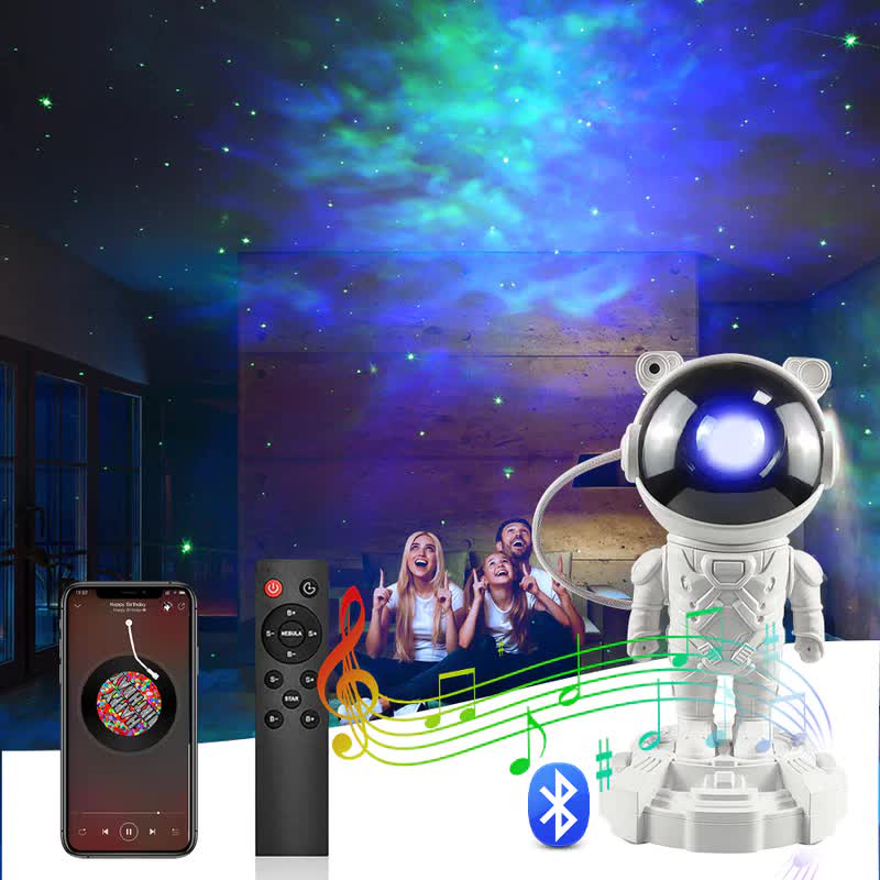 Đèn Phi Hành Gia Chiếu Sao Bầu Trời, Đèn Led Chiếu Vũ Trụ, Ngân Hà Có Kết Nối Loa Bluetooth