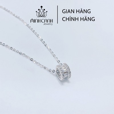 Dây Chuyền Bạc Nữ Minh Canh Jewelry Hình Bánh Xe Tròn Đính Đá