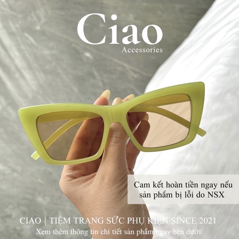 [HOẢ TỐC 1H] Kính mát/ Kính mắt thiết kế bản vuông mã 08 phong cách trendy Ciao accessories