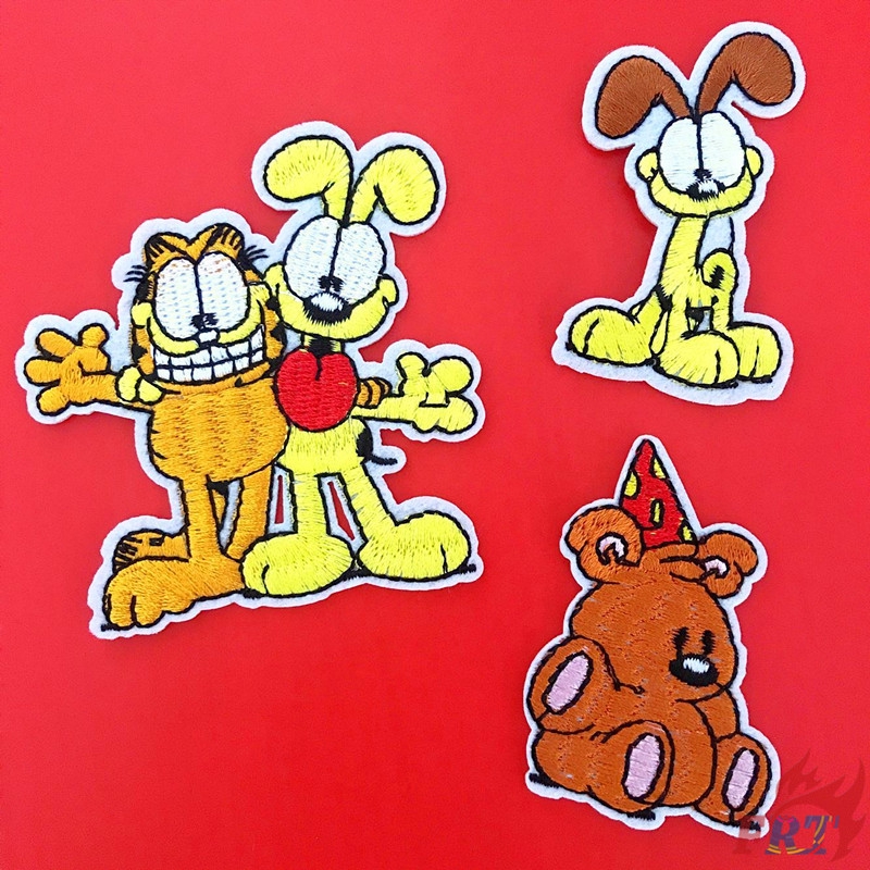 1 Sticker Ủi Thêu Hình Mèo Garfield / Odie / Poiky Diy Series 03