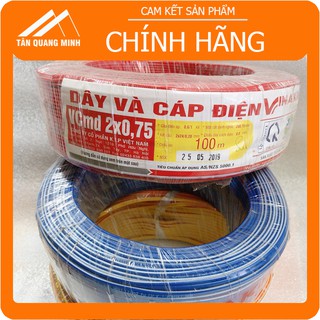 Dây điện đôi VCmd 2x0.75 Vinakip 100% Đồng Nguyên Chất