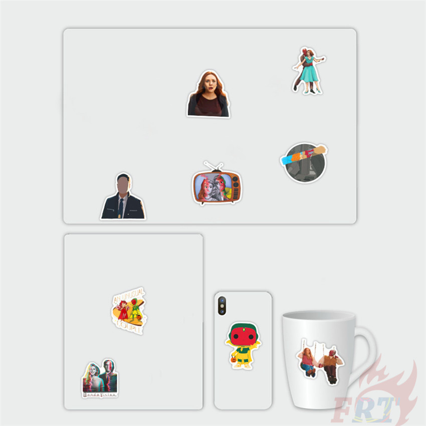 ❉ Wanda Vision Series 01 - Marvel Avengers Superhero TV Shows Vision Scarlet Witch Stickers ❉ 50Pcs/Set Fashion DIY Decals Doodle Stickers