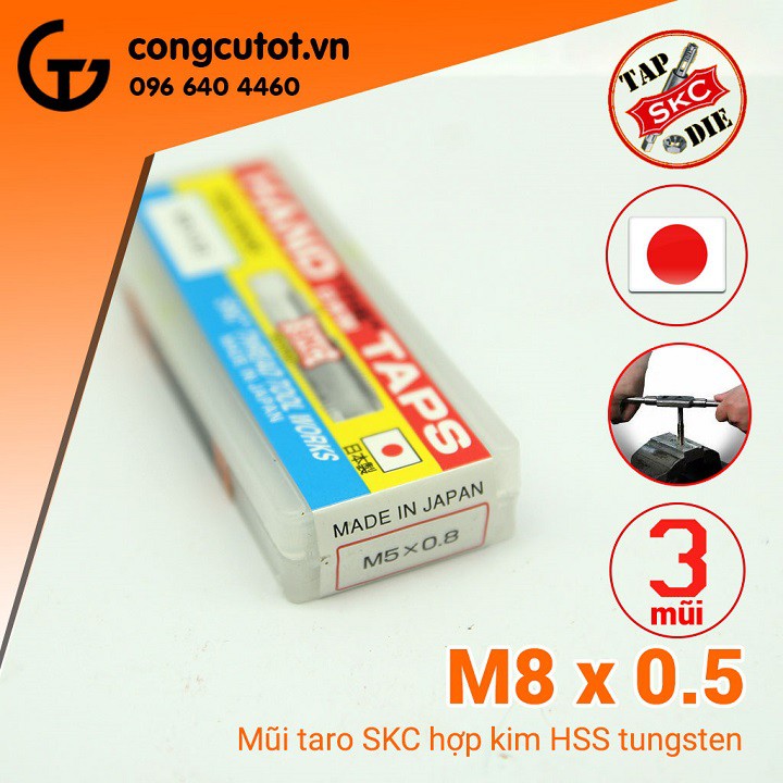 MŨI TARO TAY SKC M5 X 0.8