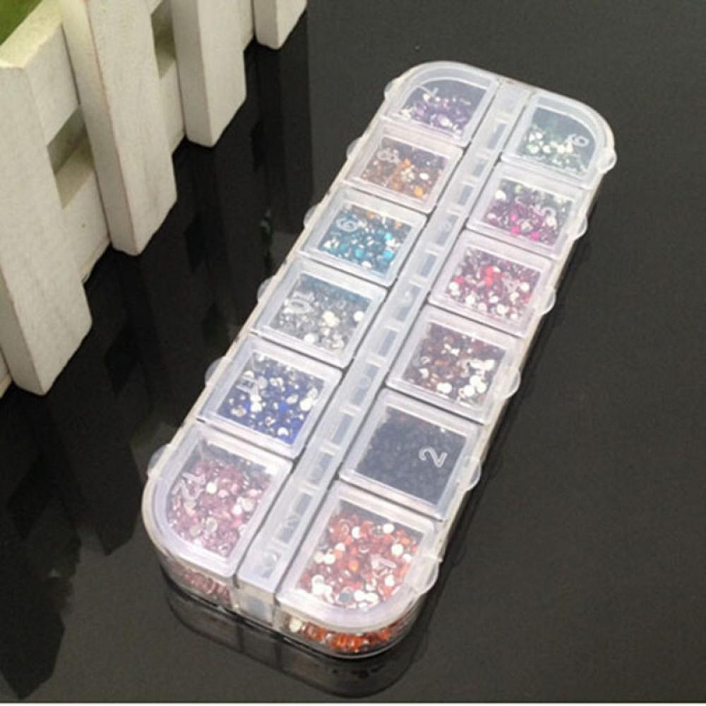 Tương Lai 3600 Chiếc|2mm Các Loại|Hộp Phụ Kiện Trang Trí Móng Tay Nghệ Thuật Cho Nữ